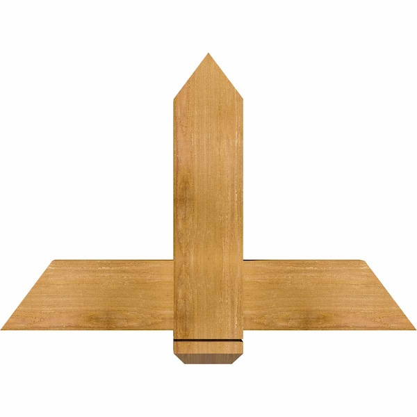 Ekena Millwork Eugene Rough Sawn Timber Gable Bracket, Western Red Cedar, 36"W x 24"H x 4"D x 6"F, 16/12 Pitch GBW036X24X0406EUG00RWR - main